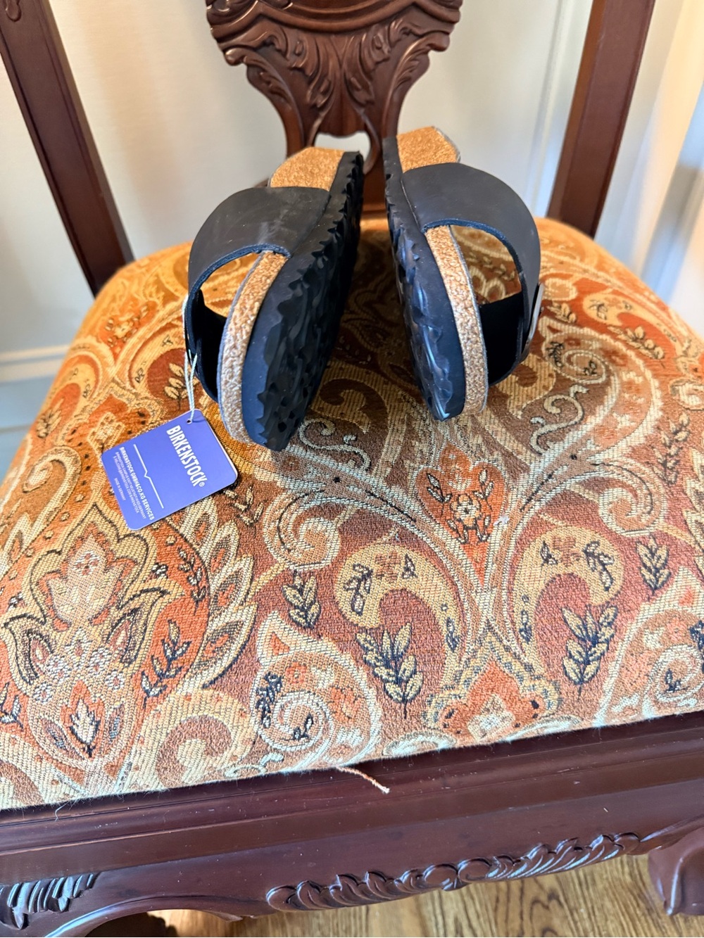 Birkenstock NWT Black Slide w/silver buckle. Soft Footbed. Size 40 - Picture 13 of 13